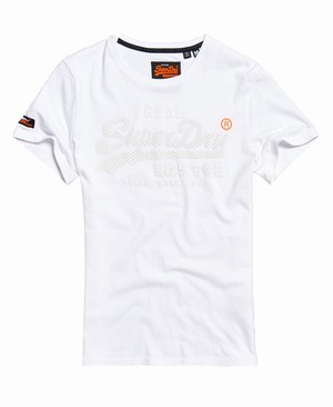 Superdry Vintage Logo Monochrome Férfi Pólók Fehér | PFEBG2187